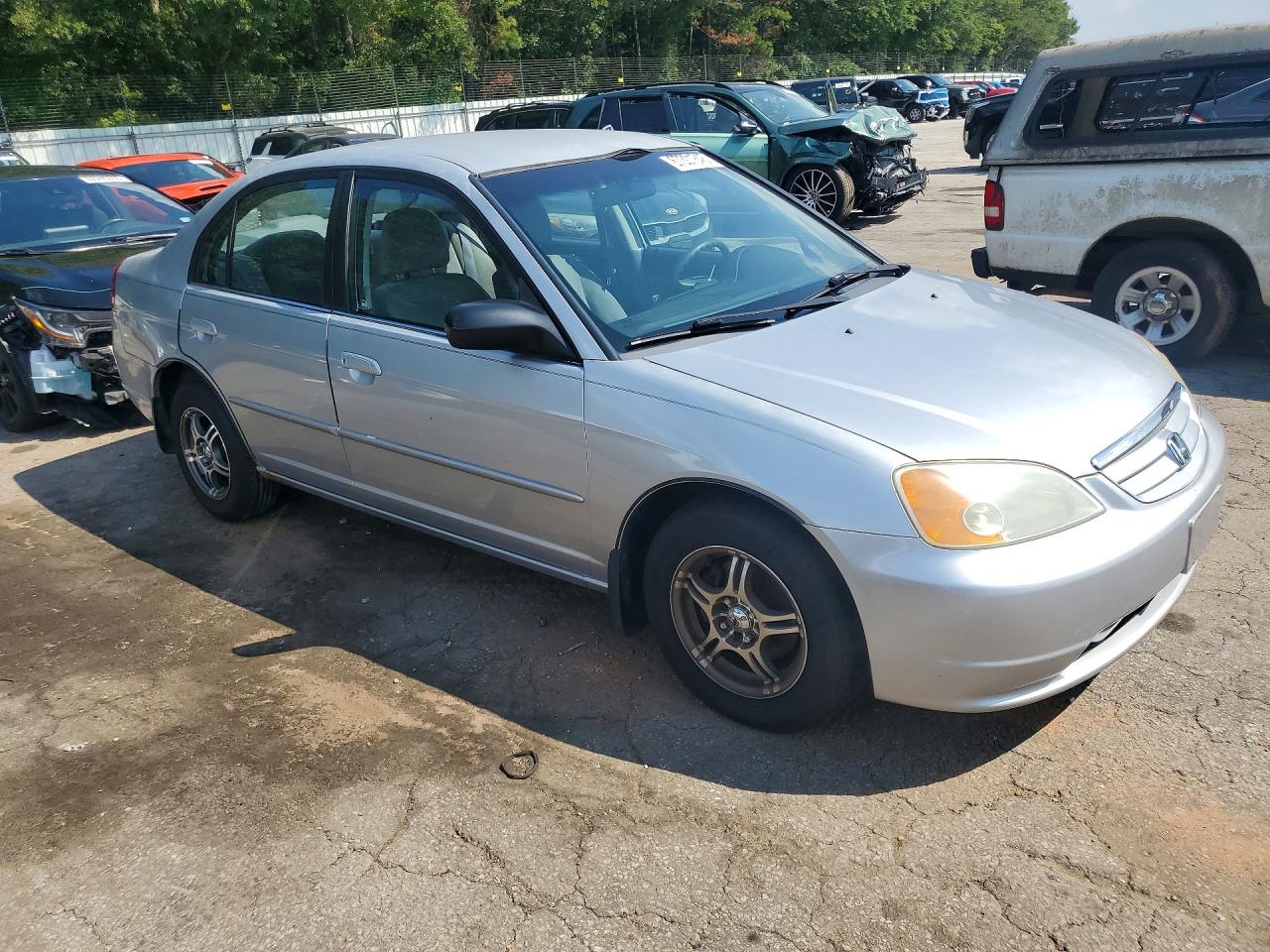 2002 Honda Civic Lx Серебряный vin: 2HGES16652H521717