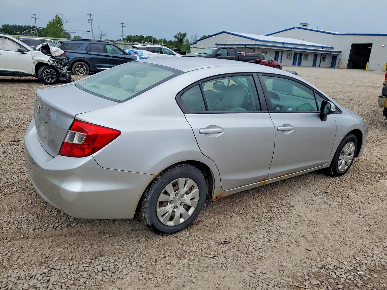 2012 Honda Civic Lx Silver vin: 19XFB2F59CE307035