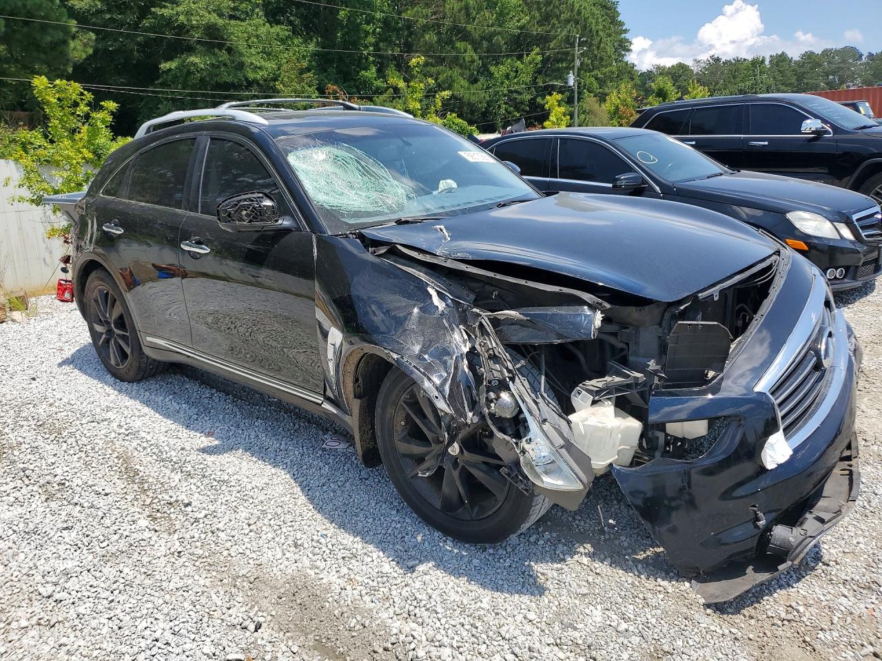 2012 Infiniti Fx35 Base Черный vin: JN8AS1MU9CM120608