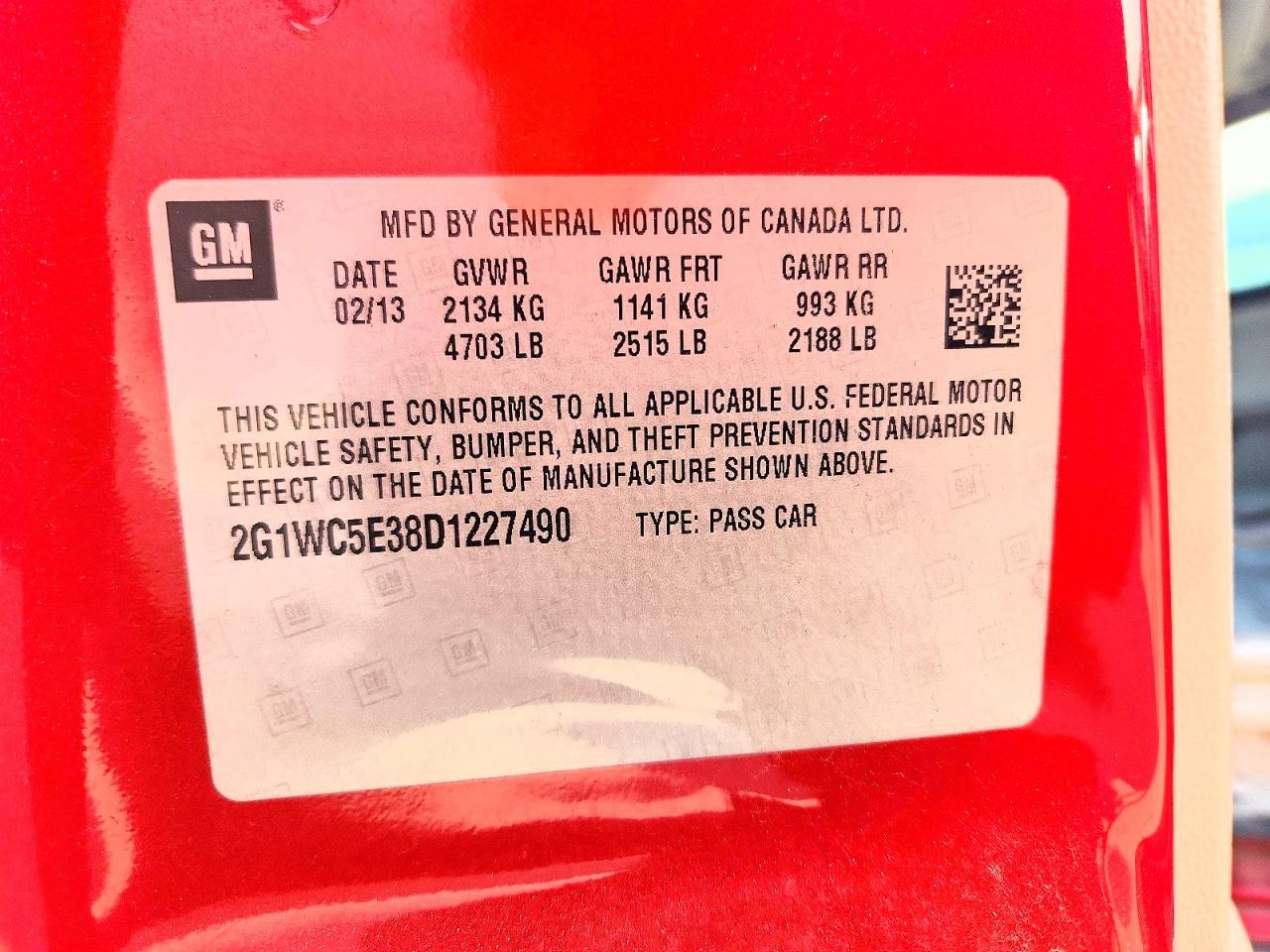2013 Chevrolet Impala Ltz Crimson vin: 2G1WC5E38D1227490