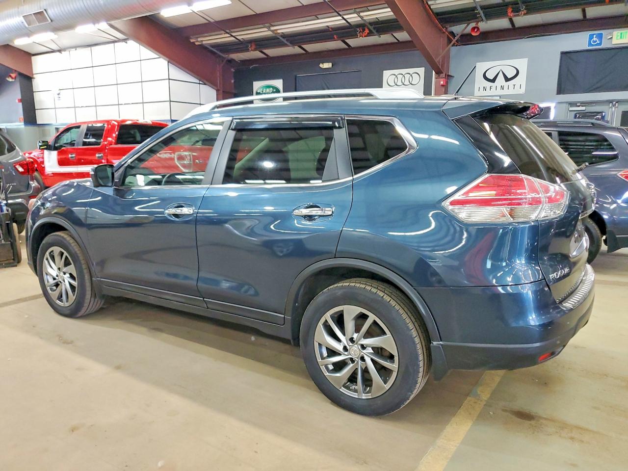 2014 Nissan Rogue Sl Blue vin: 5N1AT2MV4EC864760