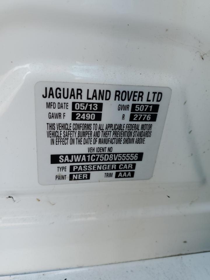 2013 Jaguar Xj White vin: SAJWA1C75D8V55556
