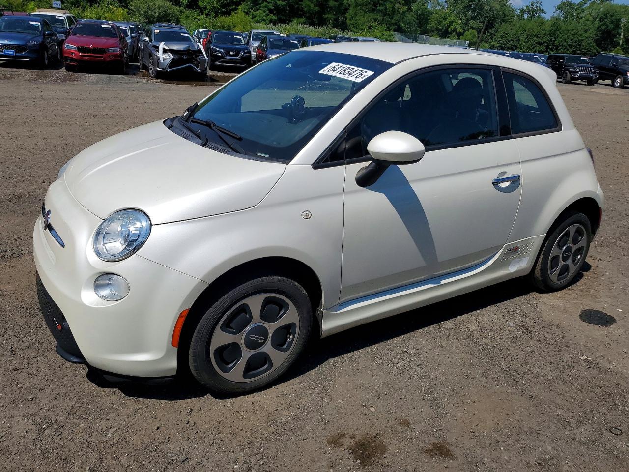 2014 Fiat 500 White vin: 3C3CFFGEXET172972