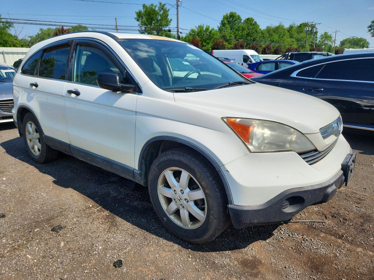 2009 Honda Cr-v Ex White vin: 5J6RE48549L019611