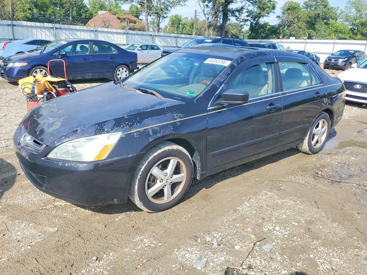 2005 Honda Accord Ex Black vin: 1HGCM56825A005747