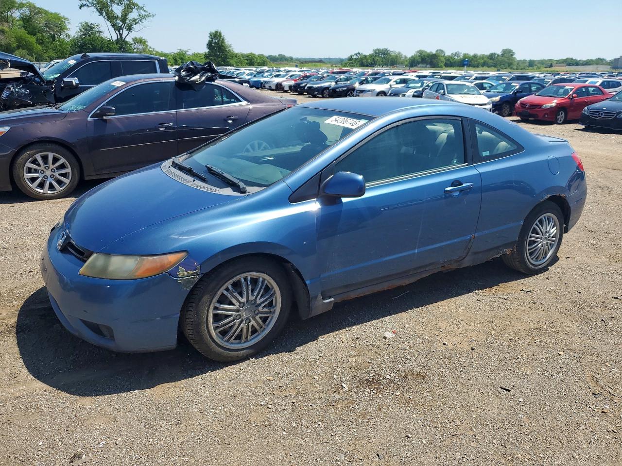 2008 Honda Civic Lx Blue vin: 2HGFG12688H551945