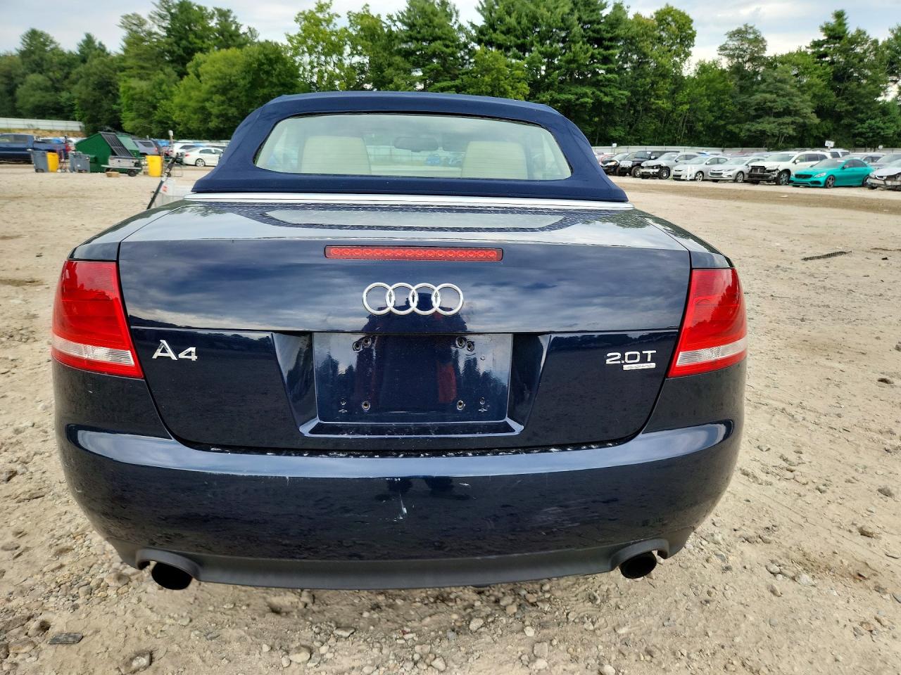 2008 Audi A4 2.0t Cabriolet Quattro Blue vin: WAUDF48H48K004535