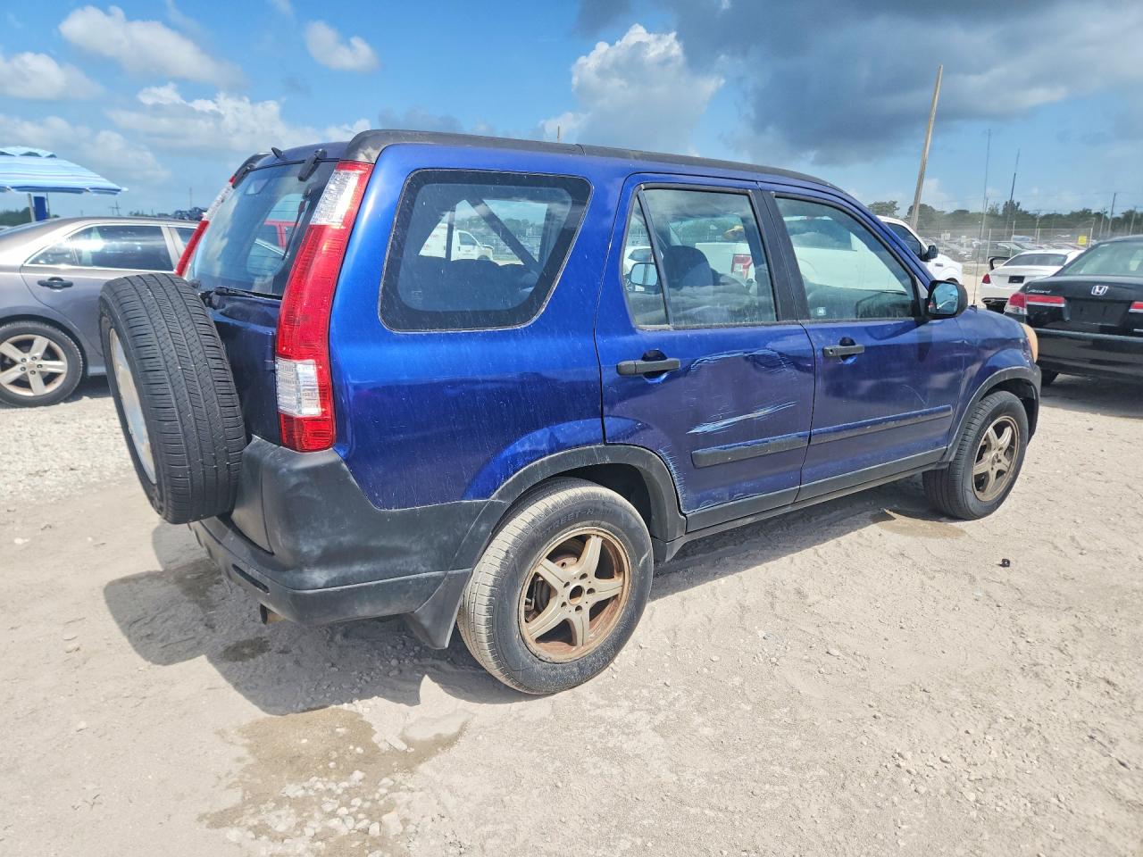 2006 Honda Cr-v Lx Blue vin: JHLRD78526C043205