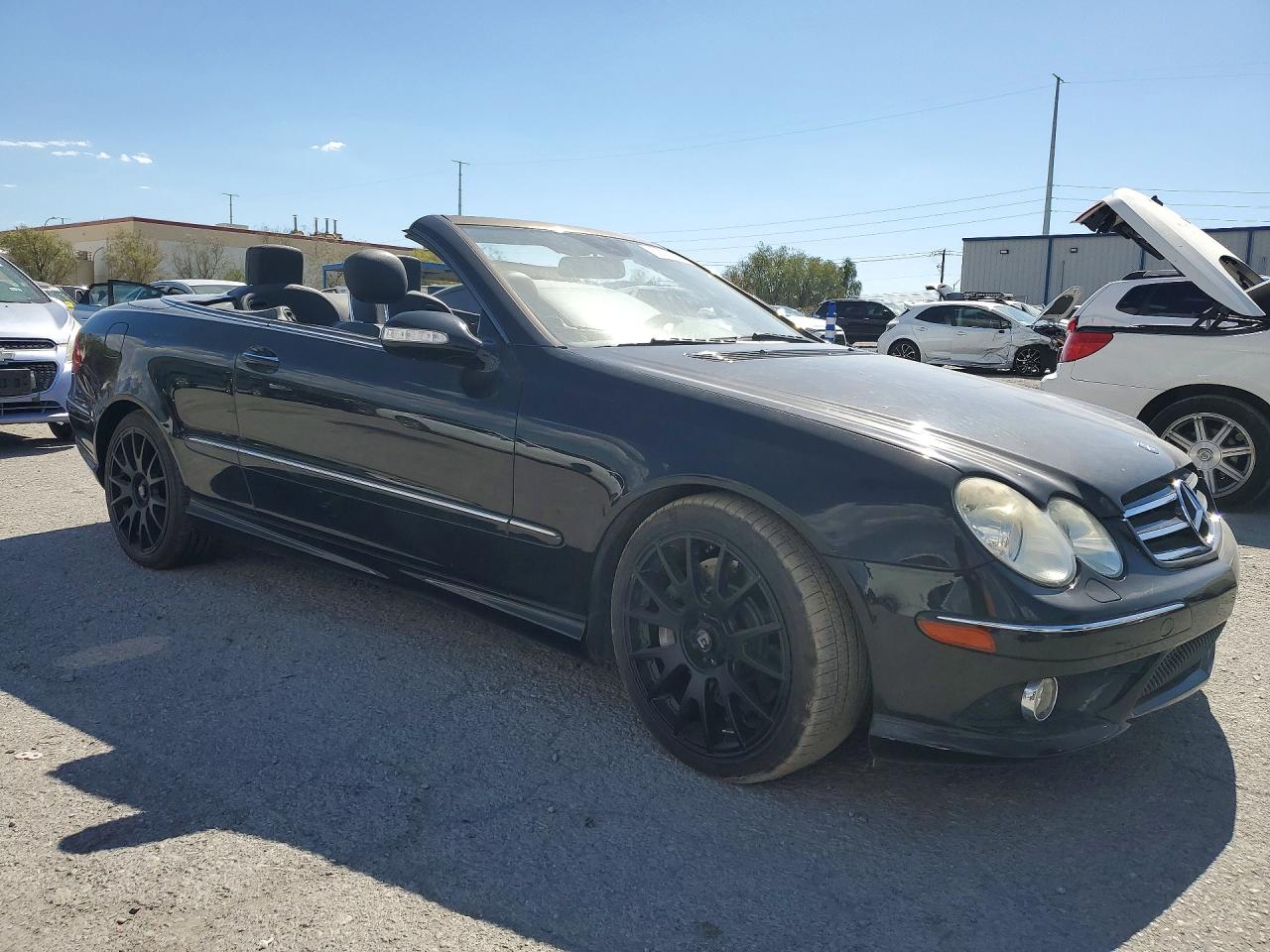 2008 Mercedes-benz Clk 550 Black vin: WDBTK72F38T092974