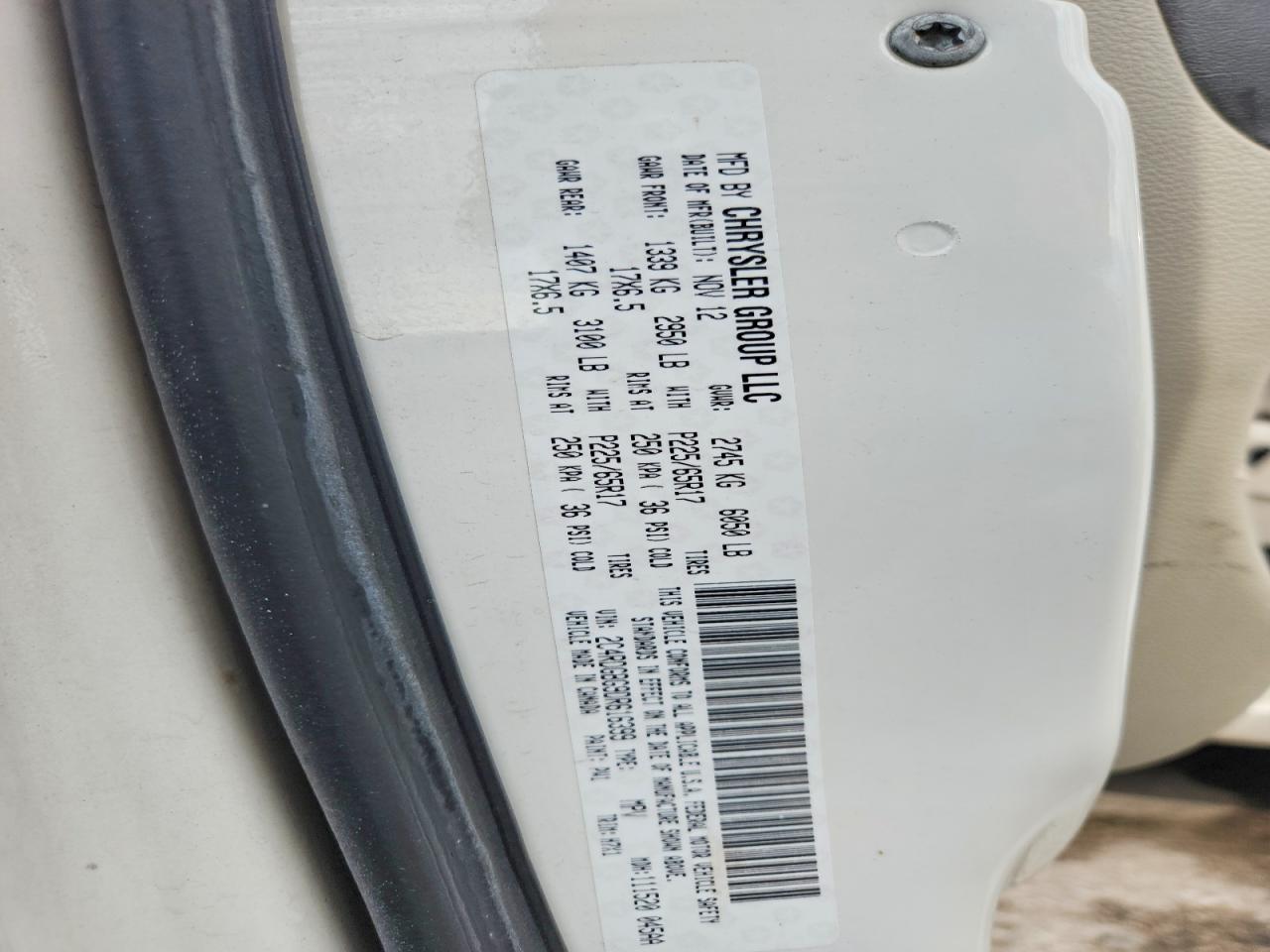2013 Dodge Grand Caravan Se White vin: 2C4RDGBG9DR616399