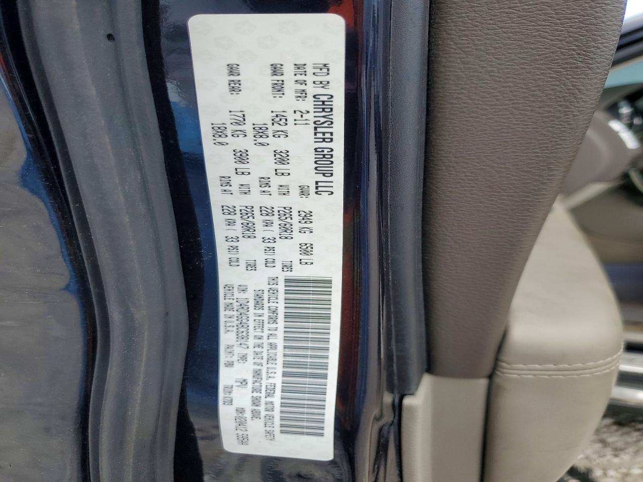 2011 Dodge Durango Crew Blue vin: 1D4RD4GG4BC638147