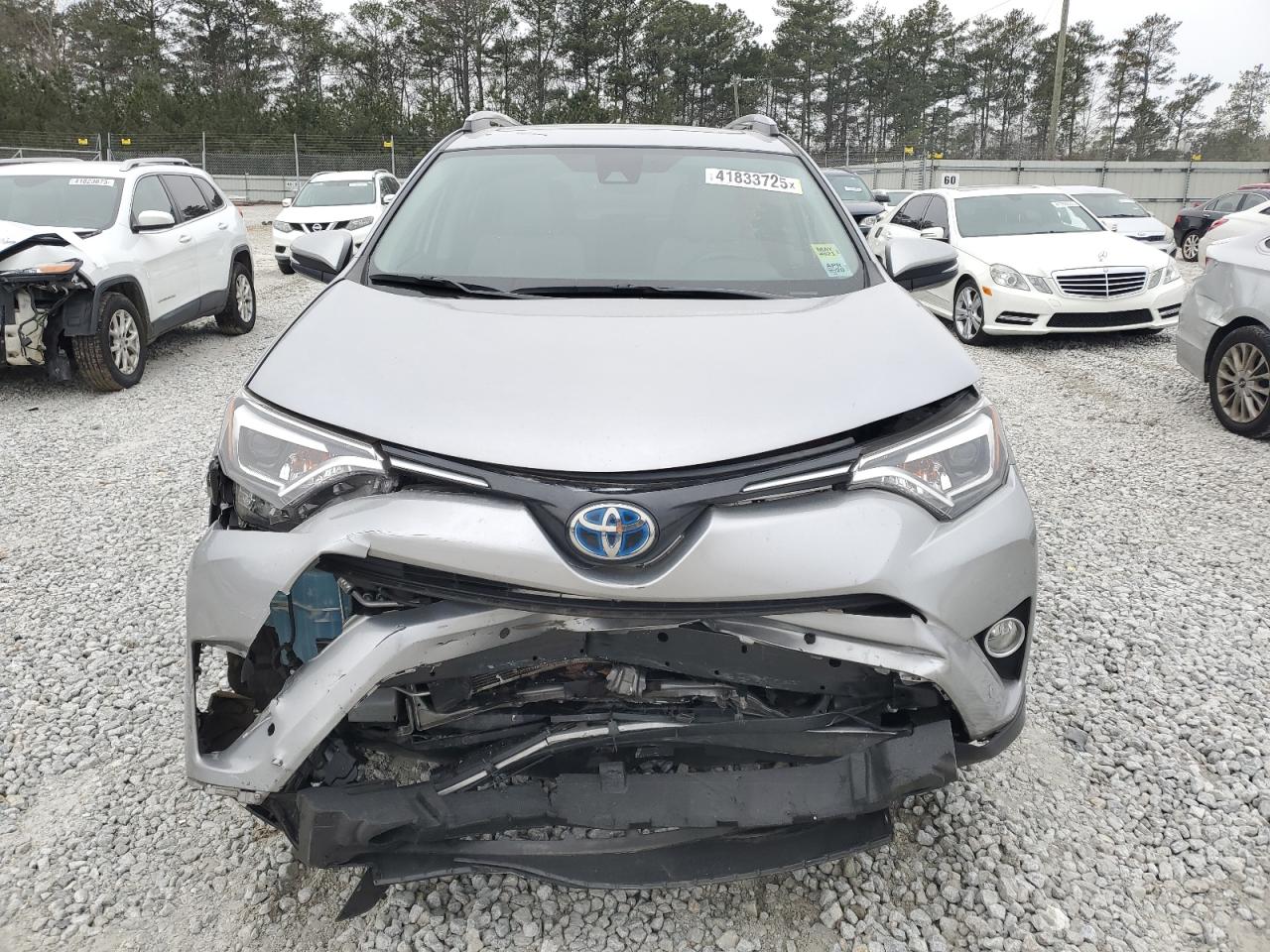 2017 Toyota Rav4 Hv Limited Silver vin: JTMDJREV6HD144499