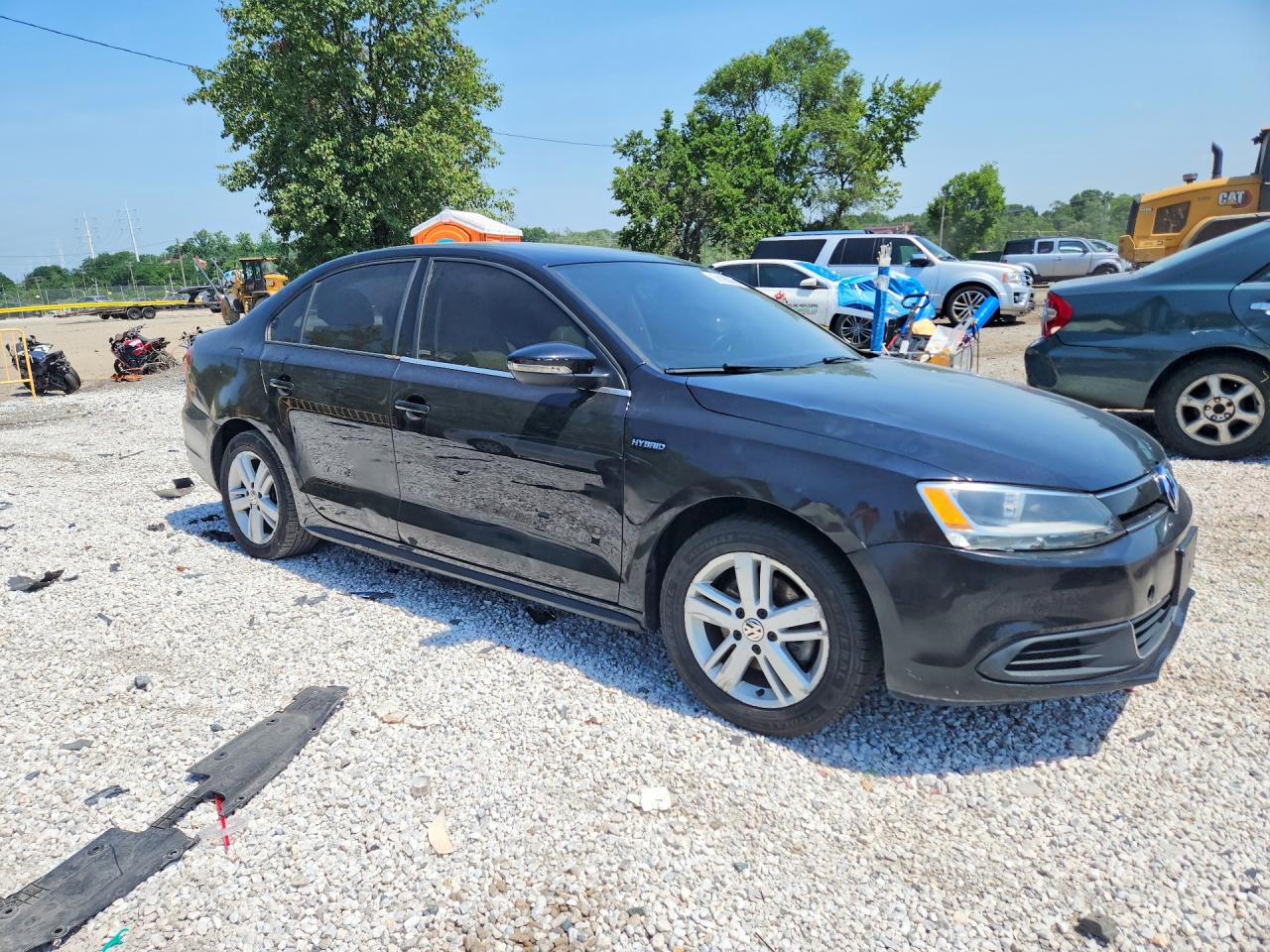 2013 Volkswagen Jetta Hybrid Black vin: 3VW637AJ5DM227685