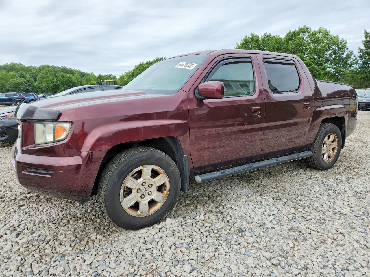 2008 Honda Ridgeline Rts Maroon vin: 2HJYK16418H539159