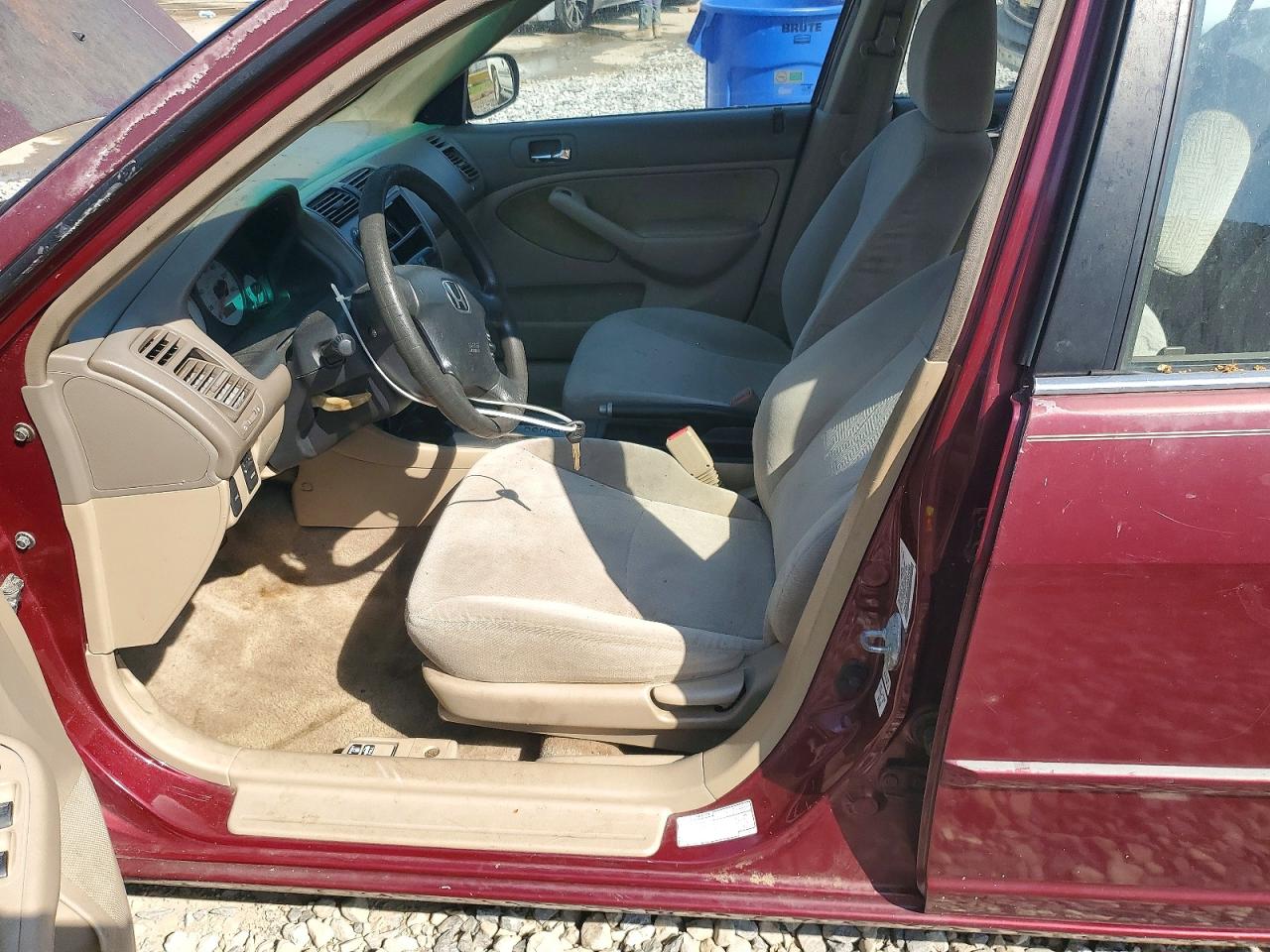 2002 Honda Civic Lx Бордовый vin: 2HGES16522H599055