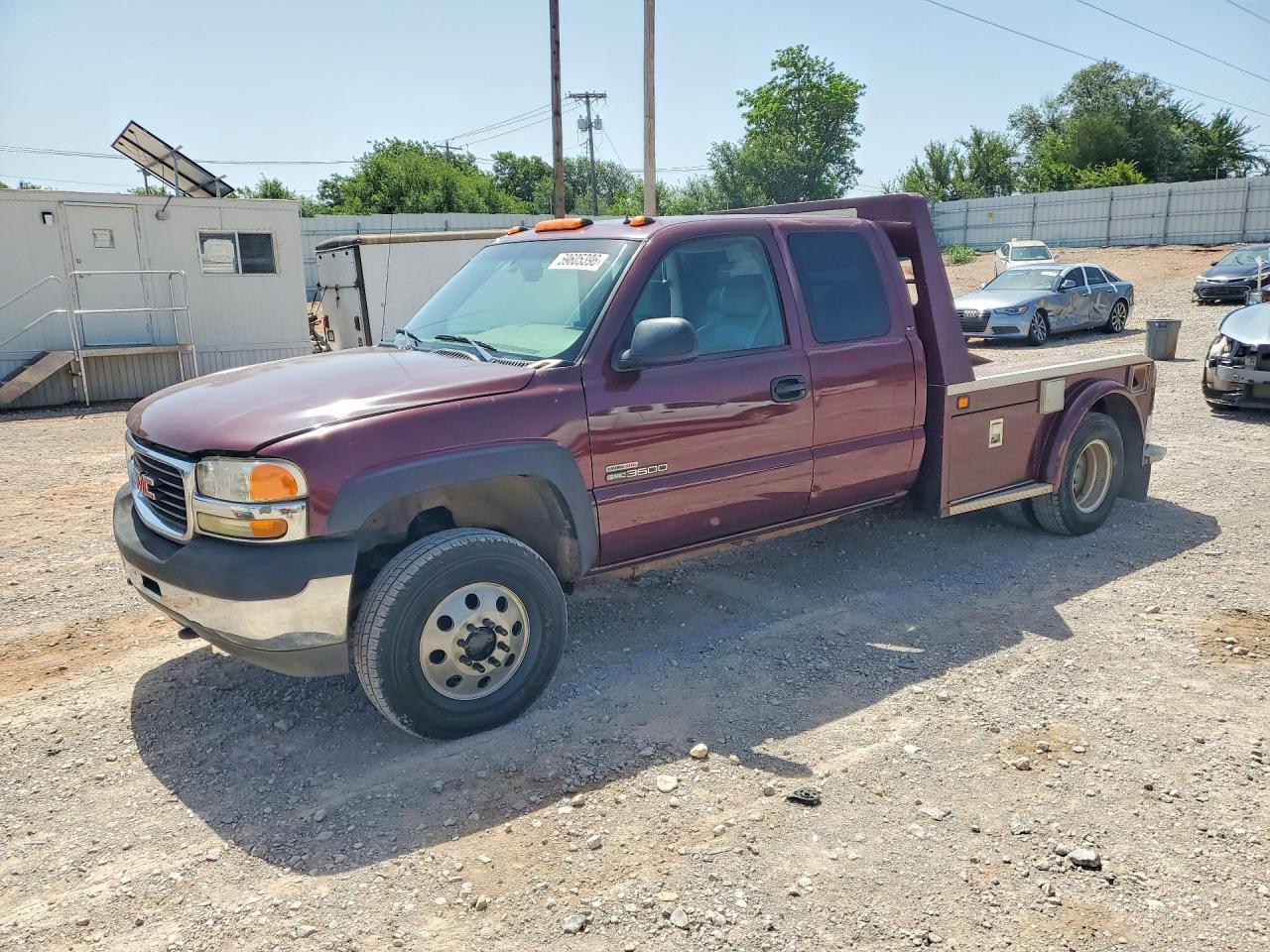 2001 Gmc New Sierra K3500 Maroon vin: 1GDJK39111F171989
