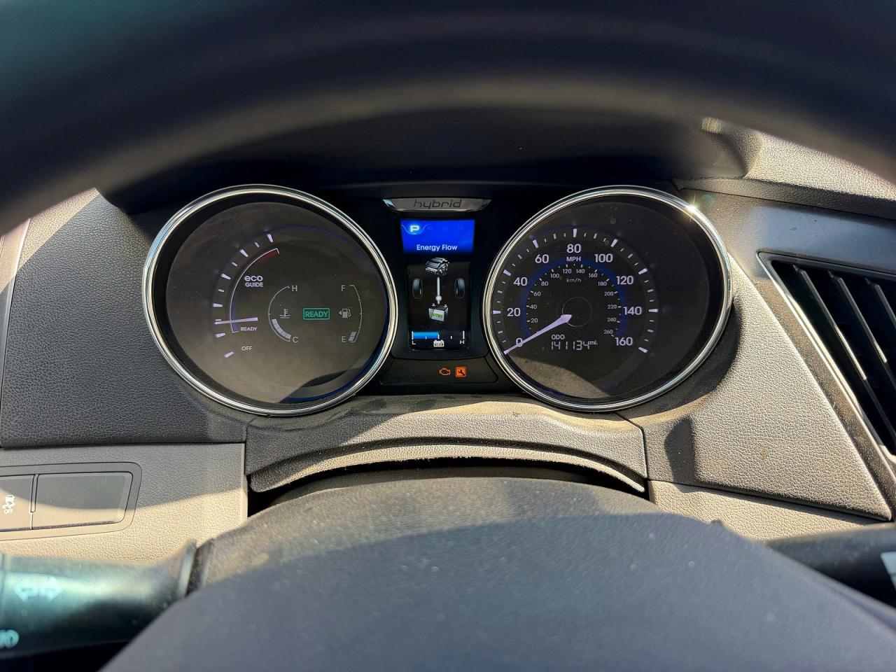 2015 Hyundai Sonata Hybrid Base Blue vin: KMHEC4A41FA121110