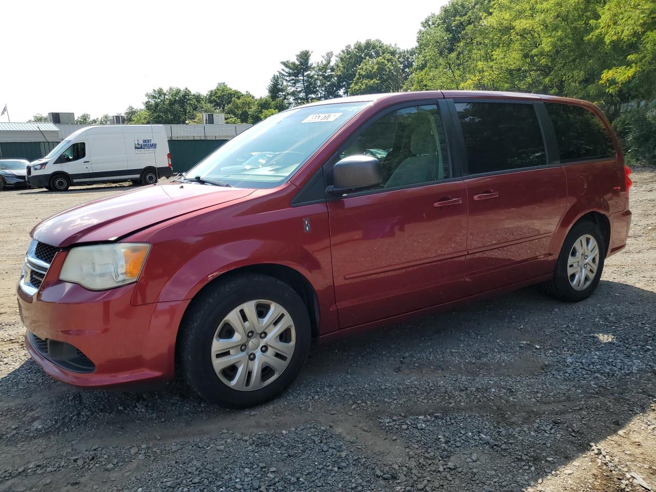 2014 Dodge Grand Caravan Se Burgundy vin: 2C4RDGBG8ER114128 Damage: Left Front Fender, Heavy Scratch, 2 To 3 Inches