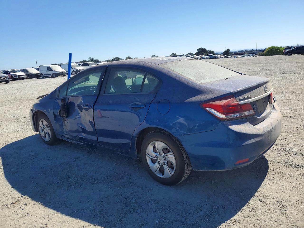 2013 Honda Civic Lx Blue vin: 19XFB2F58DE257567
