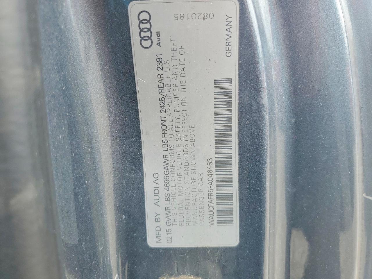 2015 Audi A5 Premium Gray vin: WAUCFAFR5FA046463