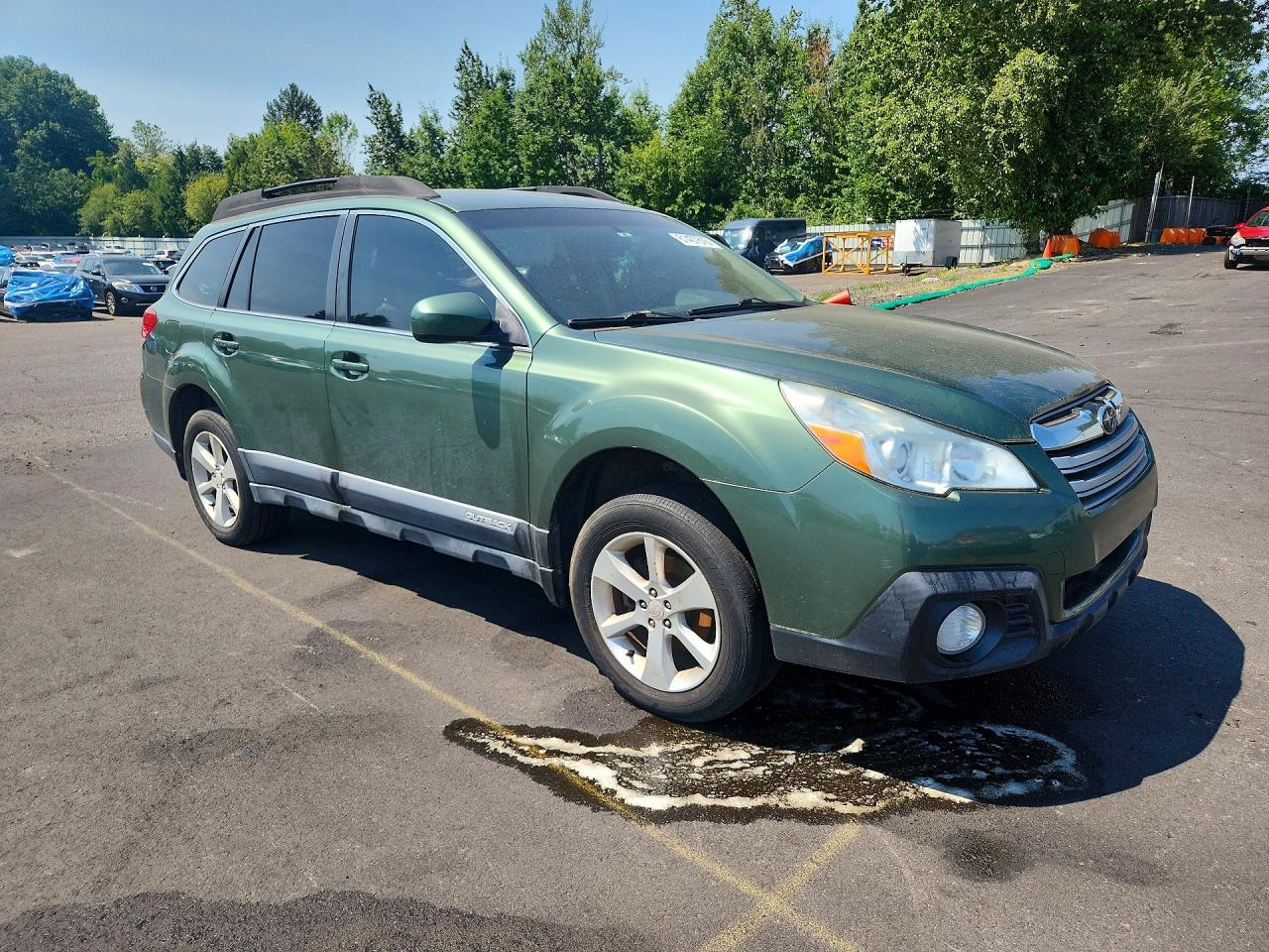 2013 Subaru Outback 2.5i Premium Green vin: 4S4BRCCC5D3288832