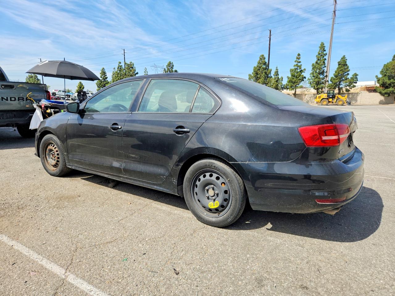 2015 Volkswagen Jetta Base Black vin: 3VW2K7AJ1FM321387