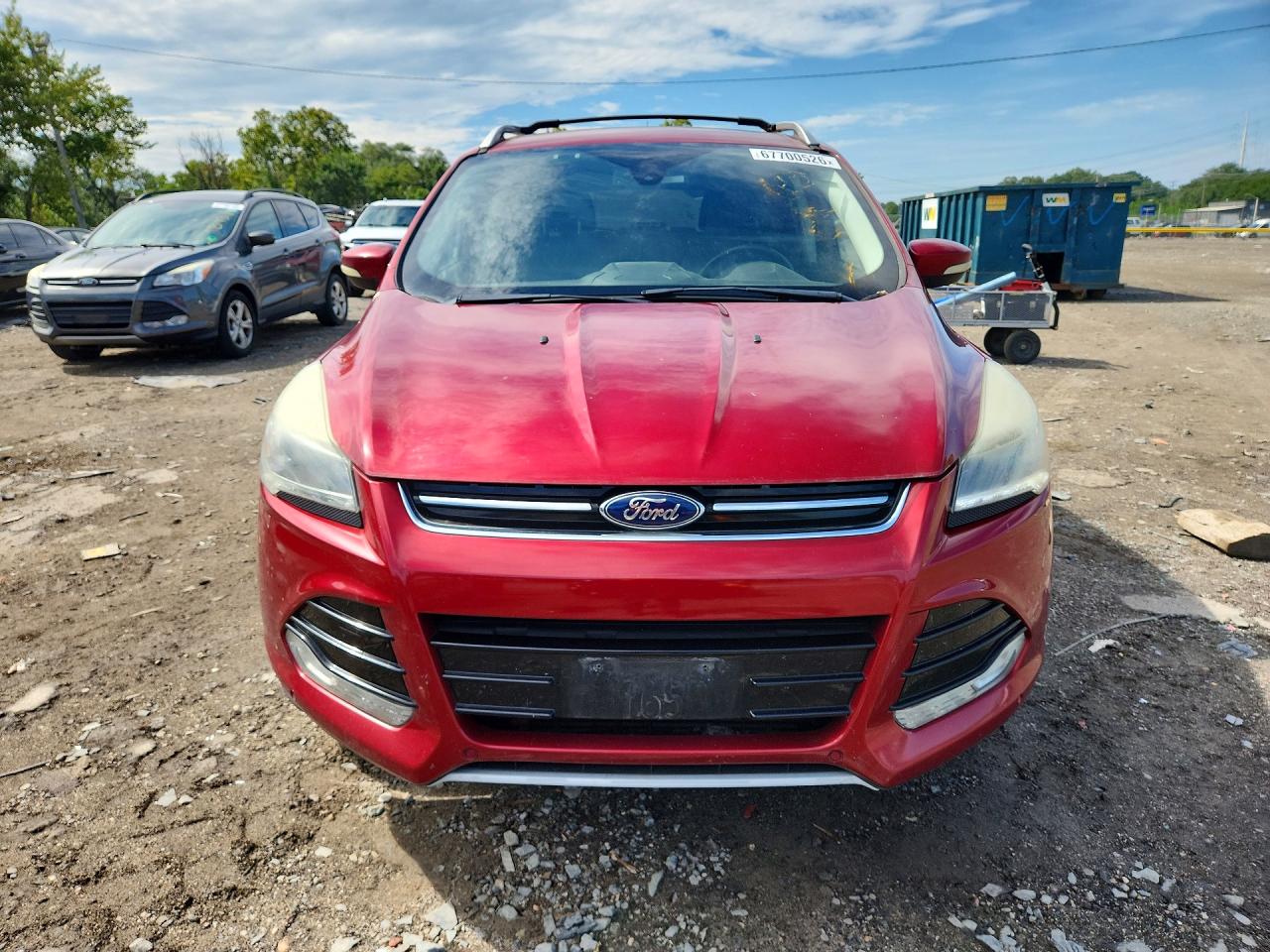 2013 Ford Escape Titanium Red vin: 1FMCU0J90DUD76058