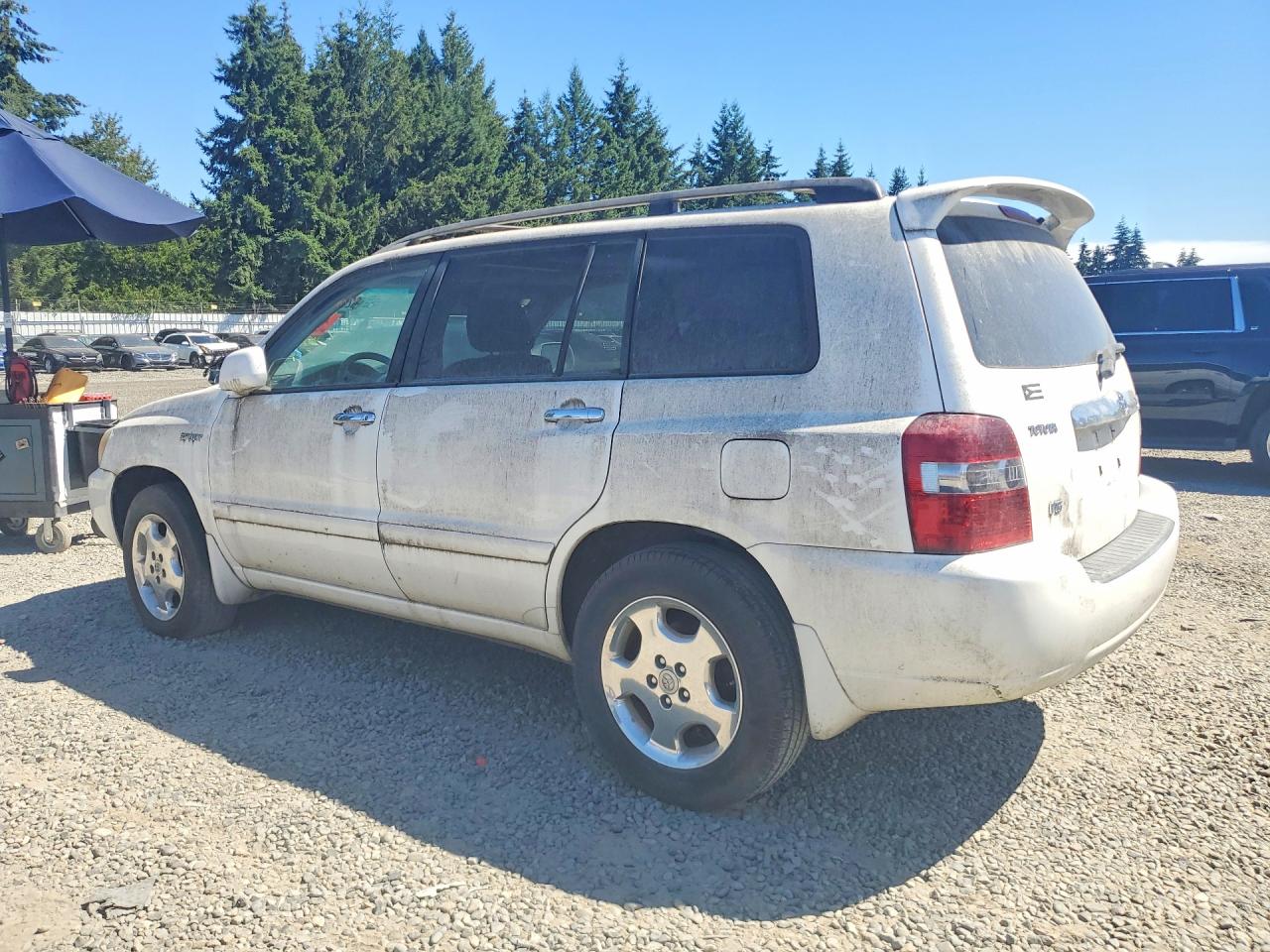 2007 Toyota Highlander Sport White vin: JTEGP21AX70137336