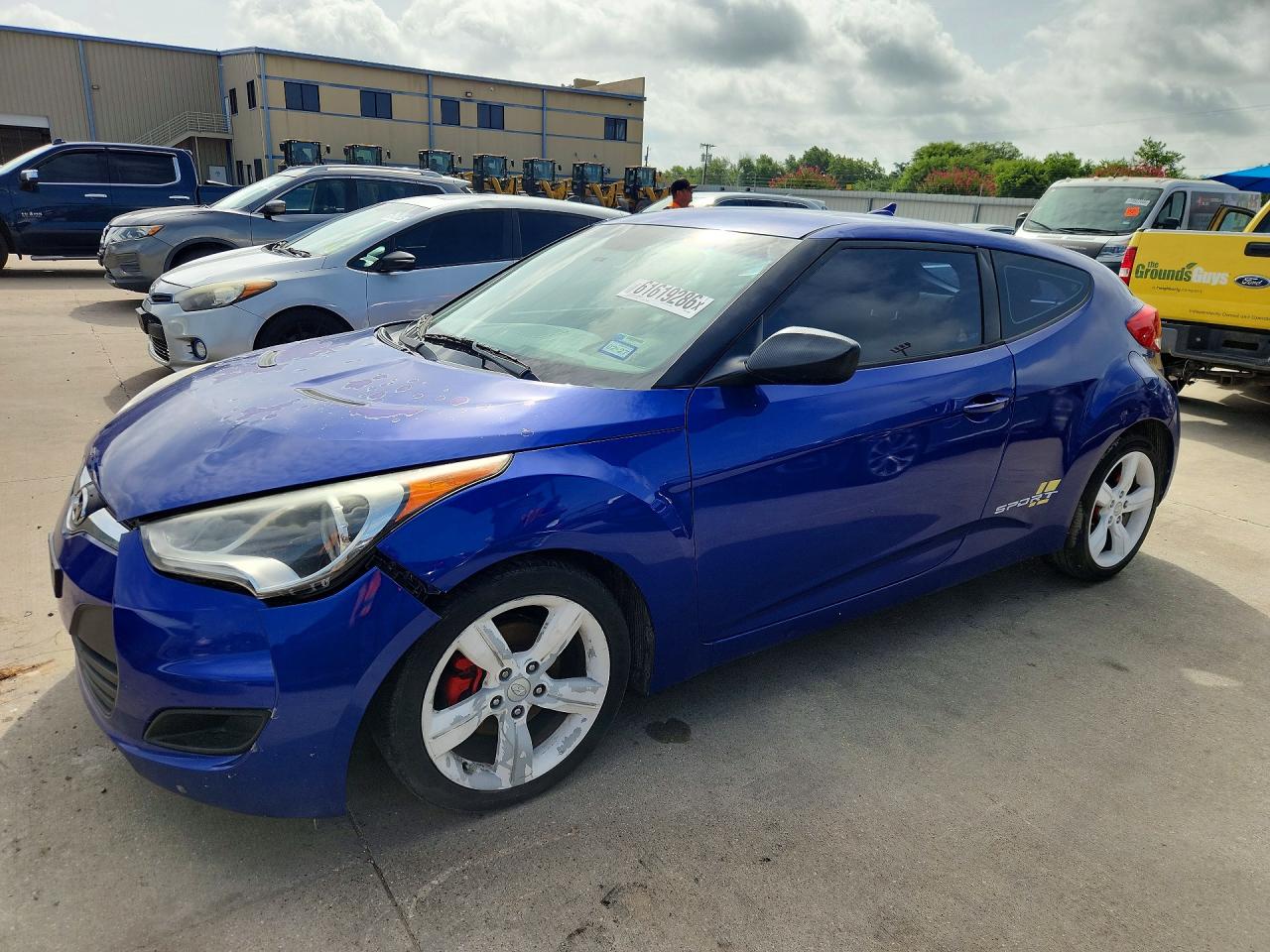 2013 Hyundai Veloster Base Blue vin: KMHTC6AD3DU140899