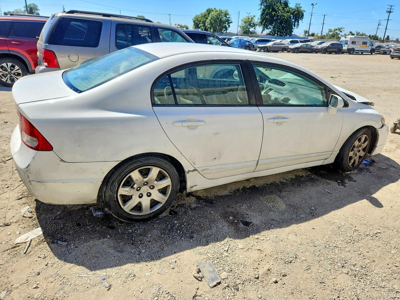 2009 Honda Civic Lx White vin: 1HGFA16509L000903