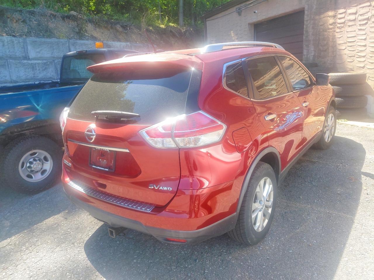 2016 Nissan Rogue Sv Burgundy vin: KNMAT2MV3GP622221