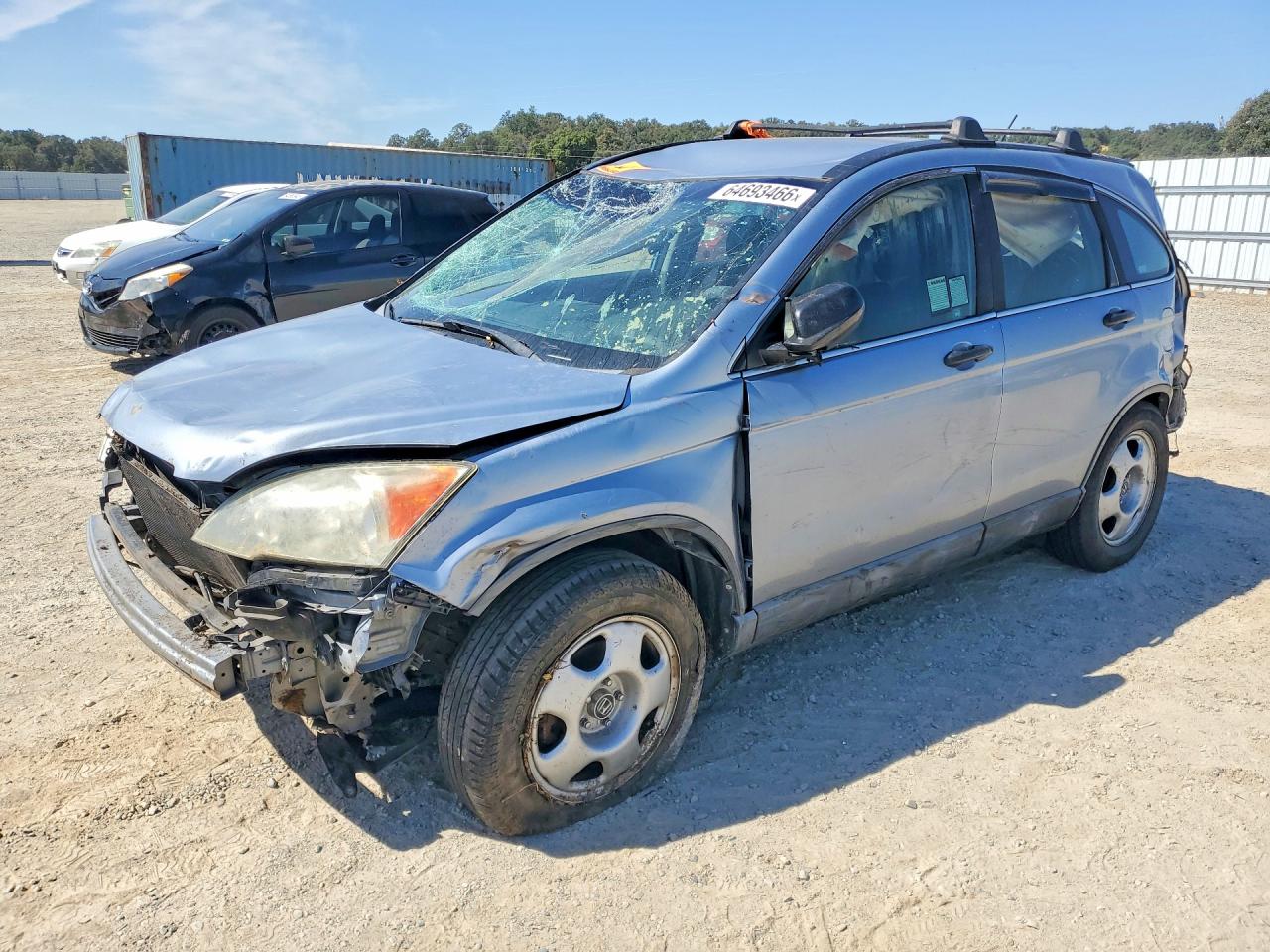 2008 Honda Cr-v Lx Blue vin: 5J6RE38358L010827