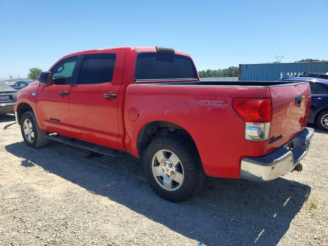 2007 Toyota Tundra Crewmax Sr5 Red vin: 5TBDV54167S471329