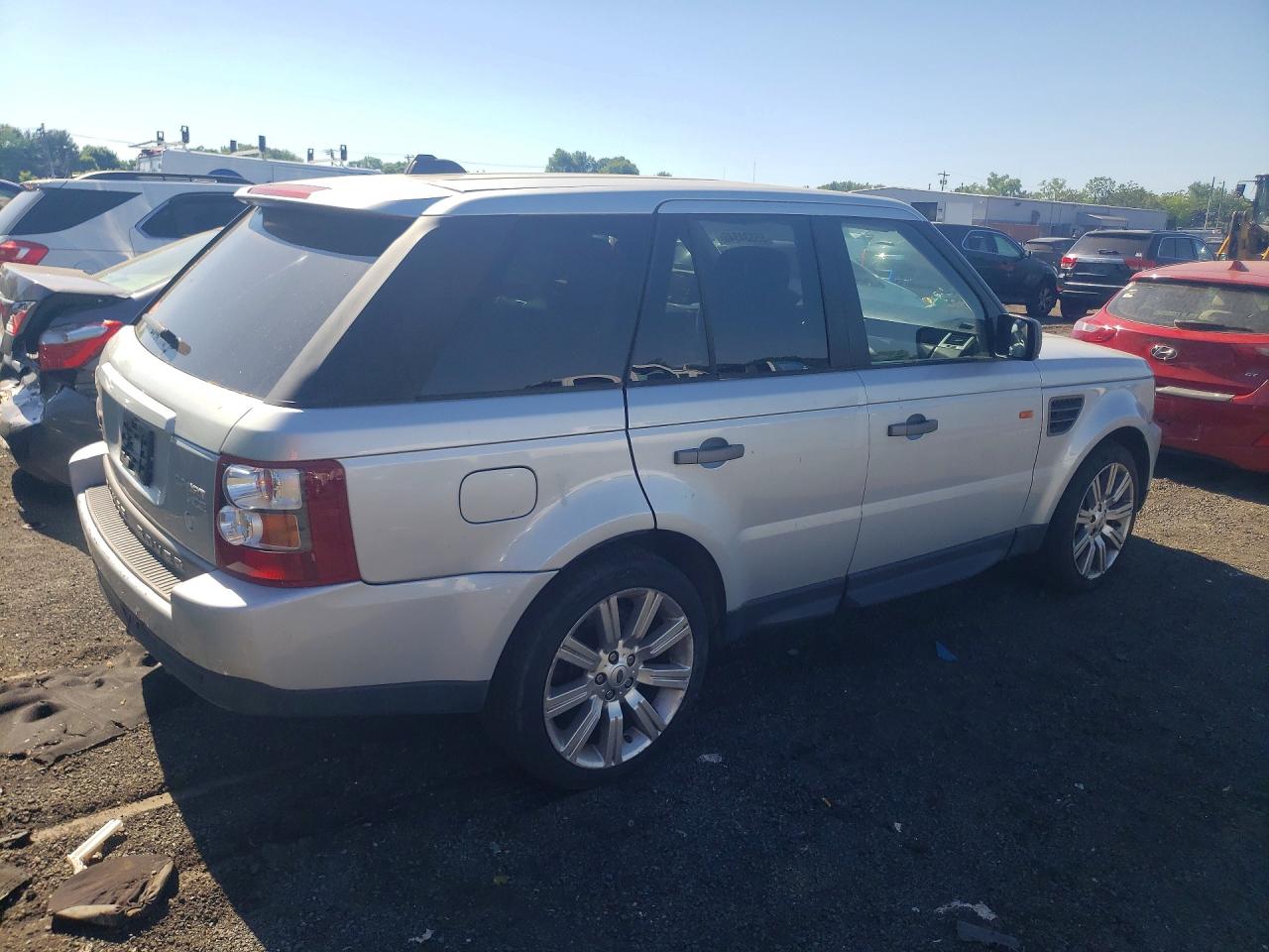 2007 Land Rover Range Rover Sport Hse Silver vin: SALSK254X7A986094