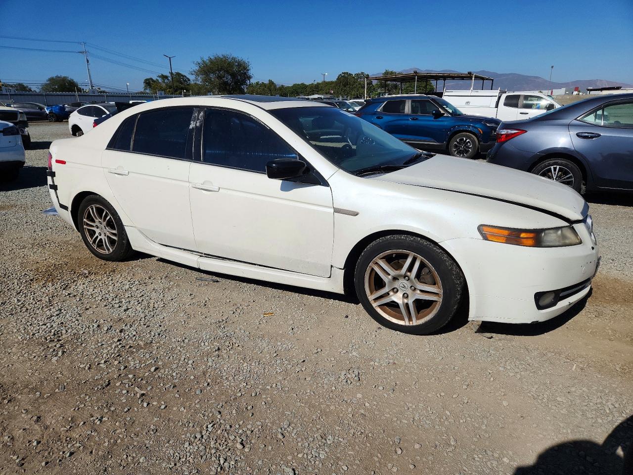 2007 Acura Tl White vin: 19UUA66297A043154
