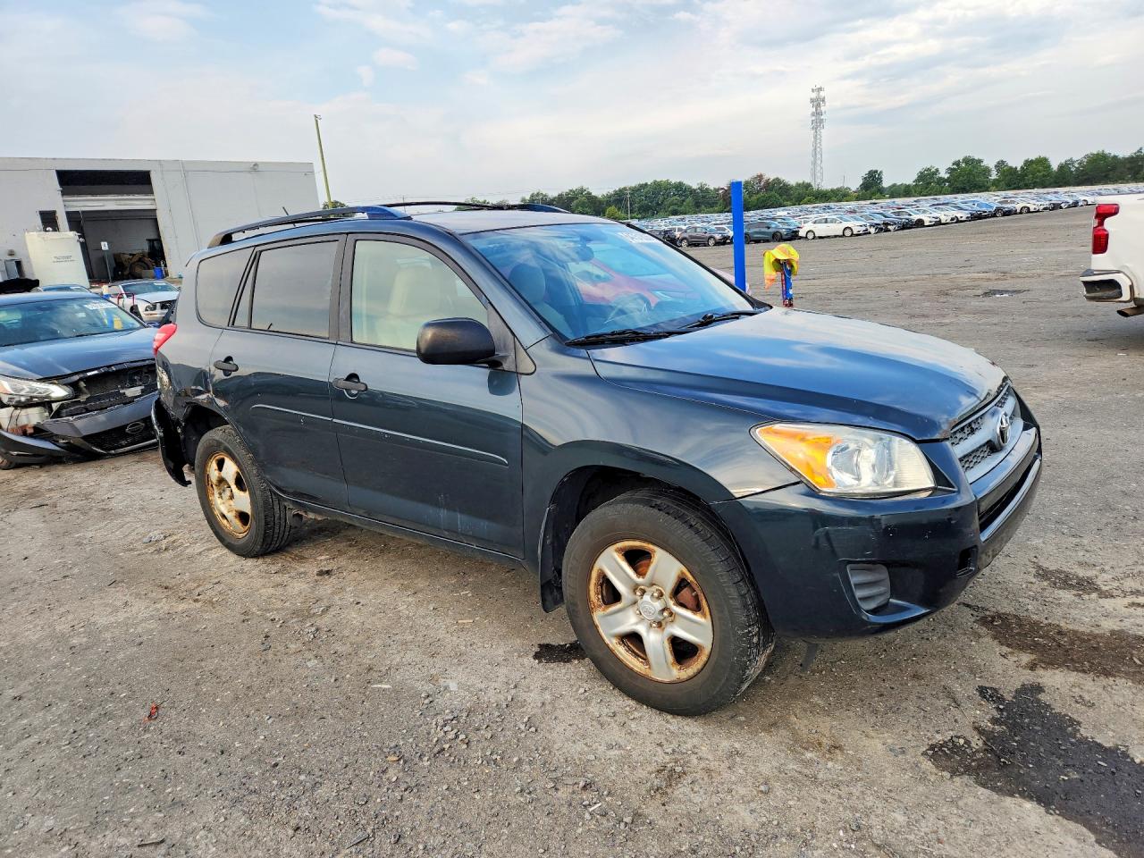 2010 Toyota Rav4 Base Blue vin: JTMBF4DV4AD027877