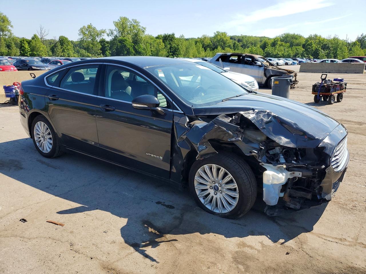 2014 Ford Fusion Se Hybrid Black vin: 3FA6P0LU4ER181248