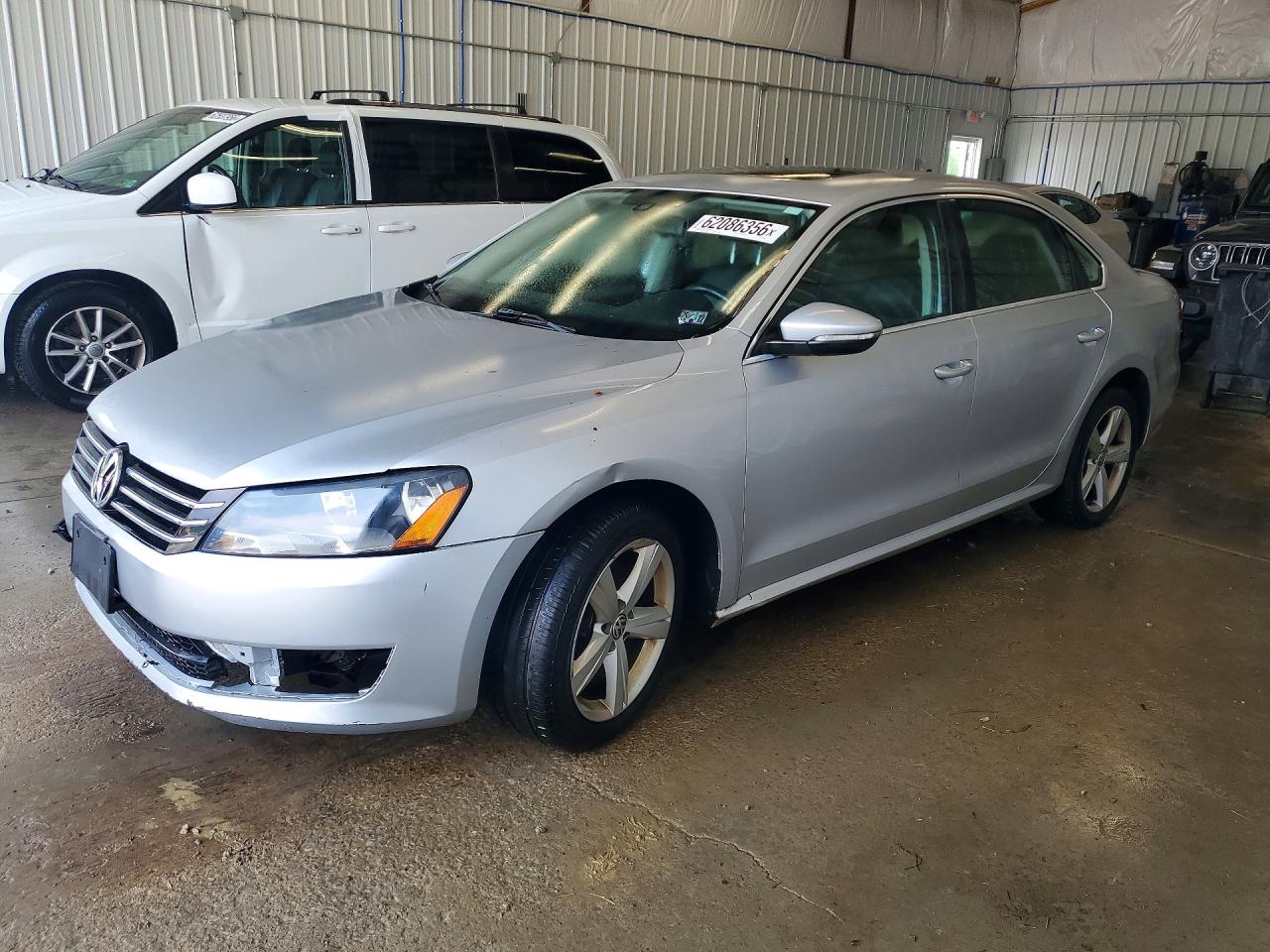 2012 Volkswagen Passat Se Silver vin: 1VWBN7A3XCC089927