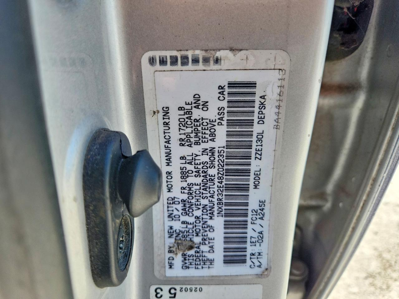 2008 Toyota Corolla S Blue vin: 1NXBR32E48Z022351