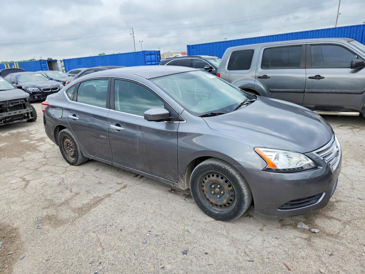 2015 Nissan Sentra S Gray vin: 3N1AB7APXFY343466