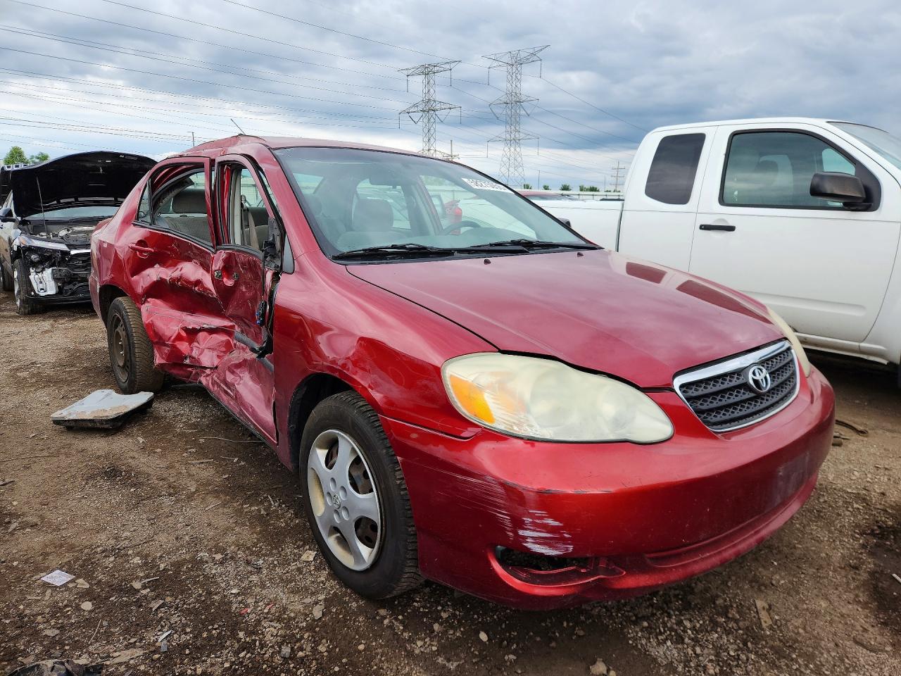 2007 Toyota Corolla Ce Red vin: 1NXBR32E87Z764816