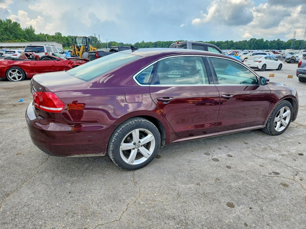 2013 Volkswagen Passat Se Темно-бордовый vin: 1VWBP7A39DC086433