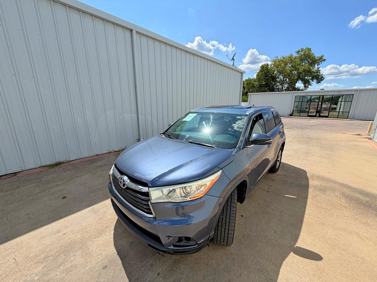 2014 Toyota Highlander Xle Blue vin: 5TDKKRFH8ES037371