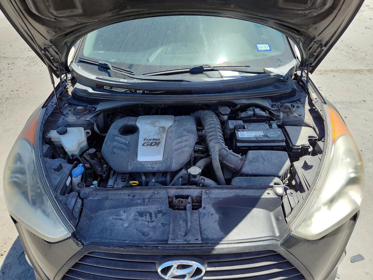 2013 Hyundai Veloster Turbo Black vin: KMHTC6AE2DU102573