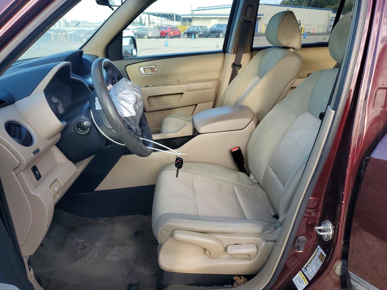 2015 Honda Pilot Lx Burgundy vin: 5FNYF4H25FB003386