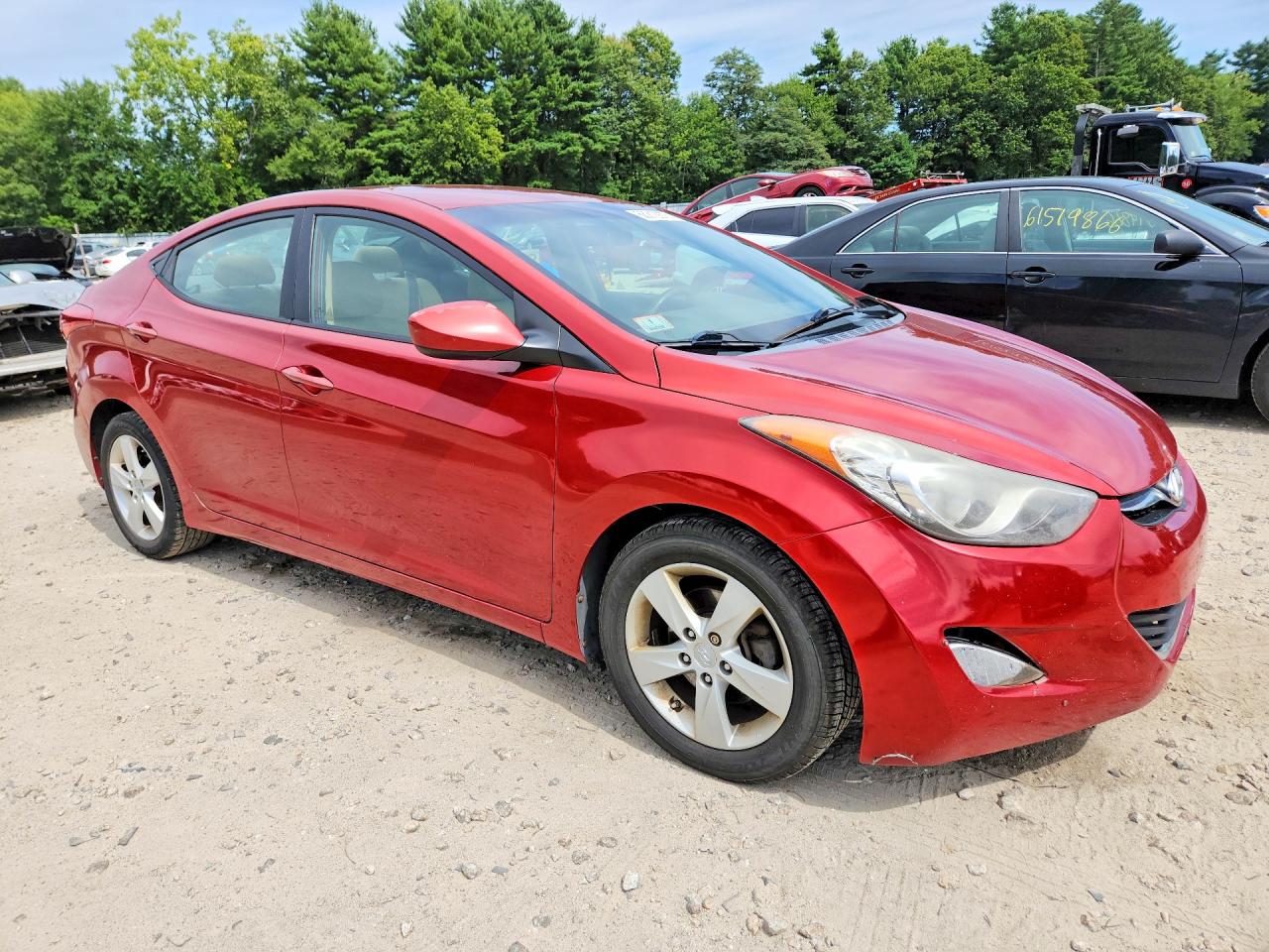 2013 Hyundai Elantra Gls Red vin: KMHDH4AE8DU617572