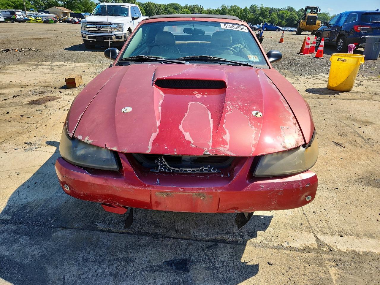 2003 Ford Mustang Gt Red vin: 1FAFP45X63F380696