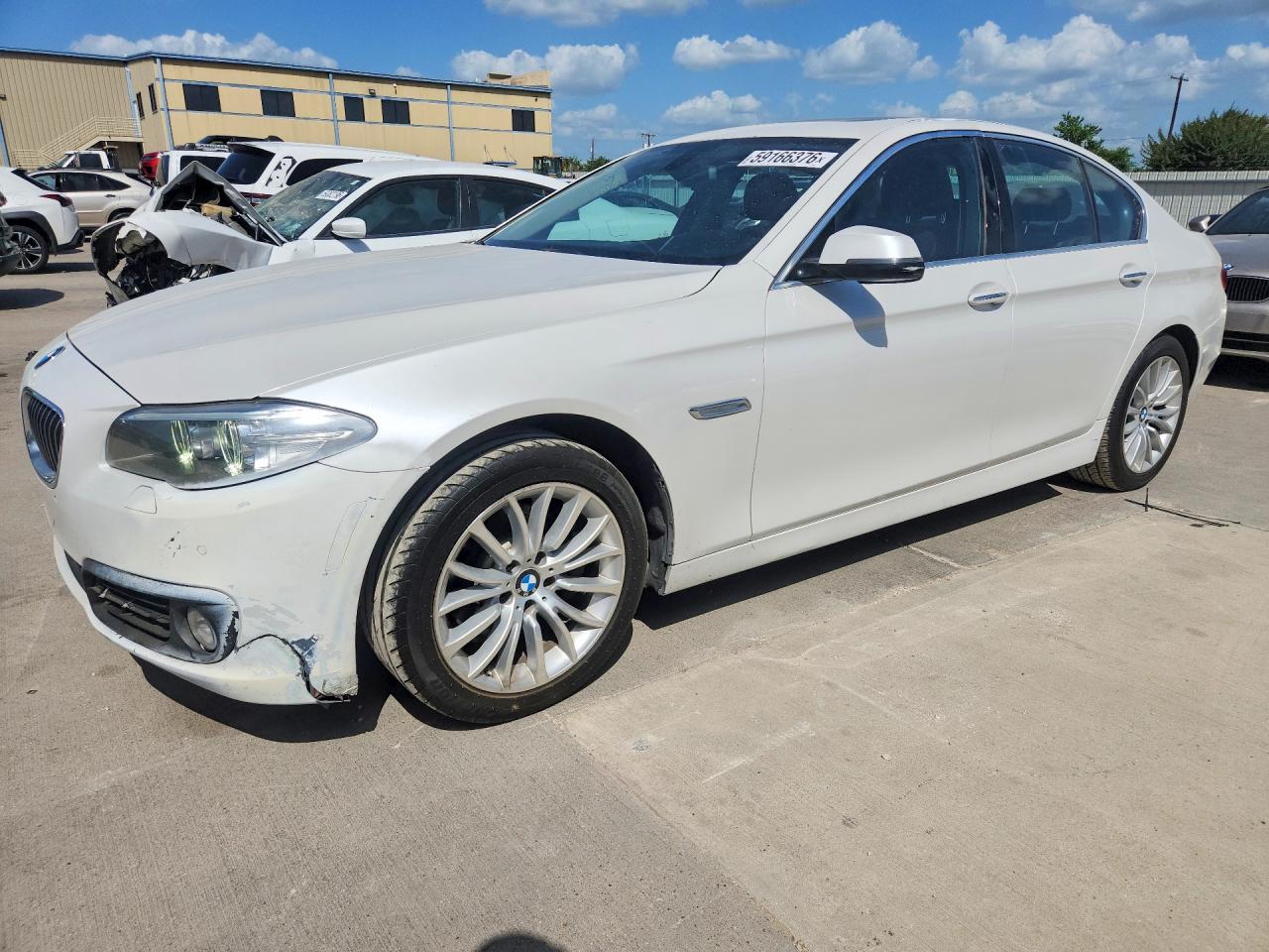 2015 Bmw 528 I White vin: WBA5A5C54FD513869