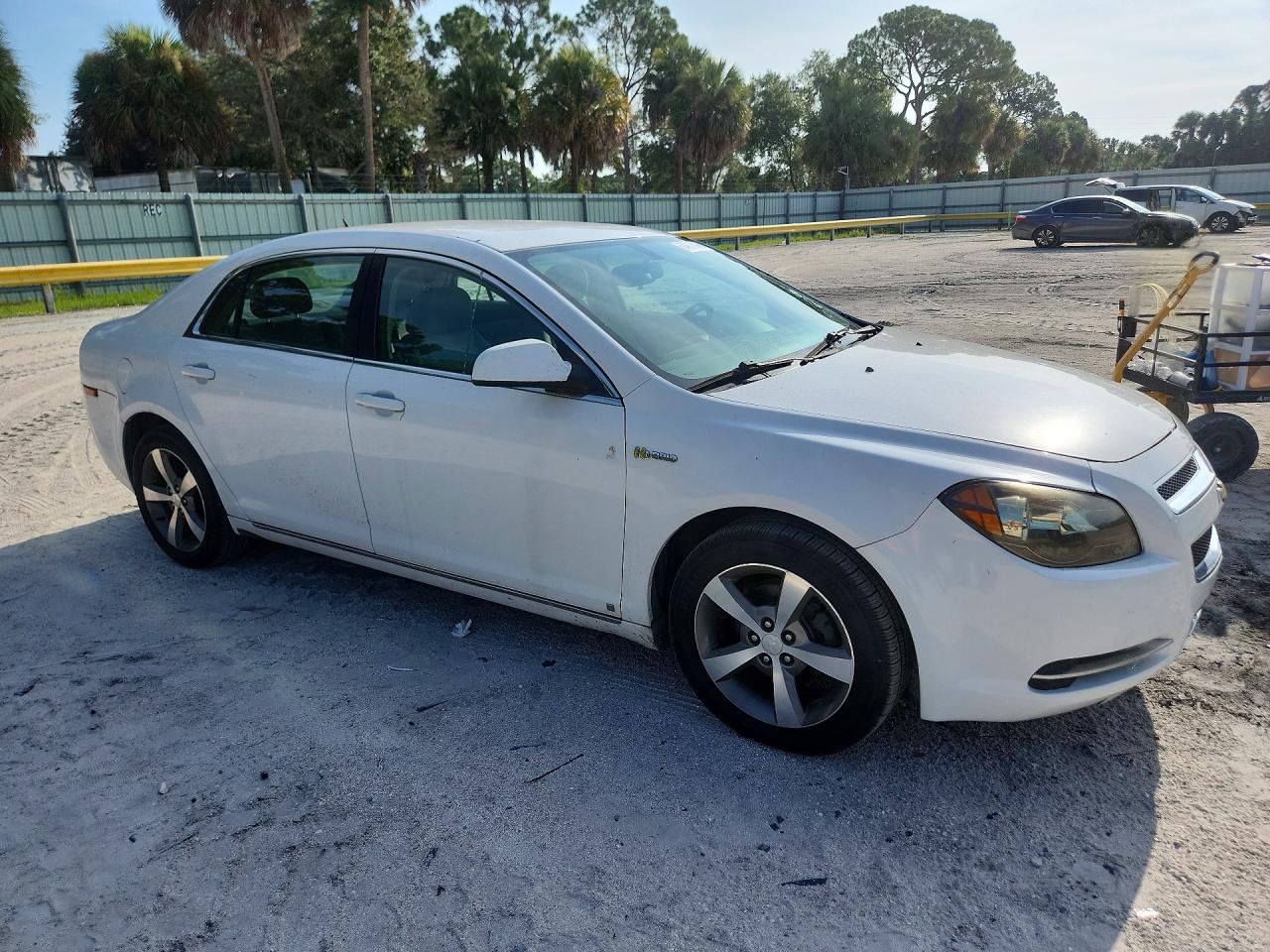 2009 Chevrolet Malibu Hybrid Белый vin: 1G1ZF57569F128718