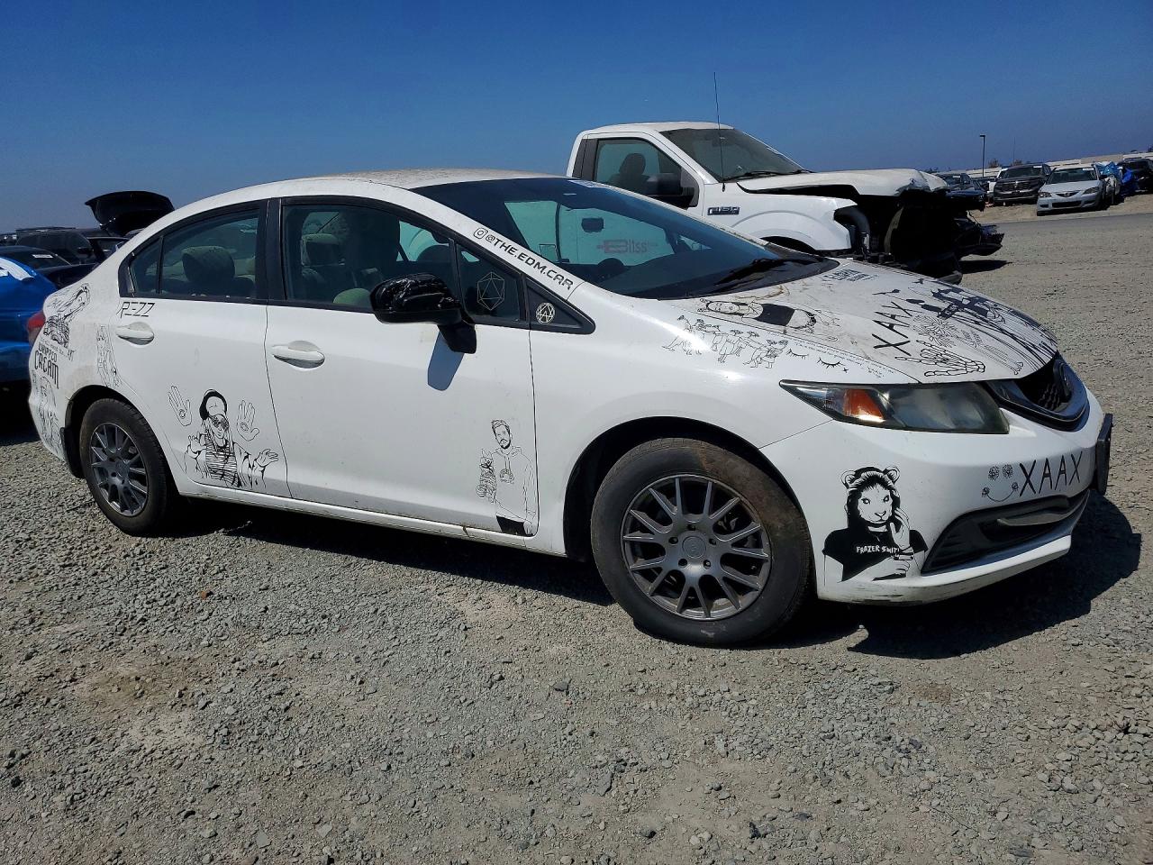 2015 Honda Civic Lx Белый vin: 2HGFB2F5XFH558513